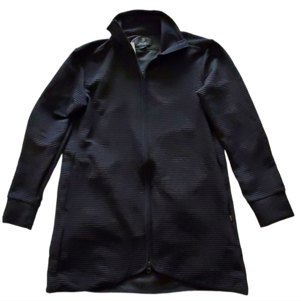 MPG Mondetta Performance Gear Women's Ottoman Long Jacket, Black, Size M - NEW
